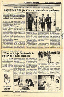 "Magistrado pide presencia urgente de ex-gendarme." (1)