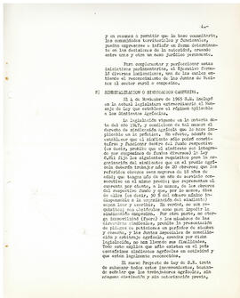 Leyes, proyectos de ley y medidas administrativas durante la Administración Frei en beneficio del campesinado, entendiéndose por tal los obreros agrícolas y los pequeños empresarios agrícolas (propietarios, arrendatarios, medieros) (4)