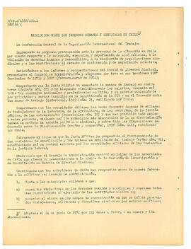 Información presentada por la Oficina Internacional del Trabajo en cartas de 5 de diciembre de 1974 (original inglés) y 29 de enero de 1975 (original español) (4)