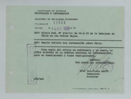 [Memorandum N° 14544 - Ministerio de Relaciones Exteriores - Dirección de Dirección de Asuntos Culturales e Información]