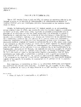Estudio de los informes de violaciones de los derechos humanos en Chile, con particular referencia a la tortura y otros tratos o castigos crueles, inhumanos o degradantes (resolución 8 (XXVII) de la Subcomisión de Prevención de Discriminaciones y Protecci