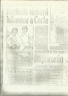 Rectoria deberá informar a Corte