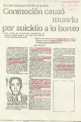Acción desesperada de un padre: Conmoción causó muerte por suicidio a lo bonzo