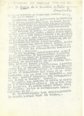 Recurso de amparo para los familiares del Dr. García de la Localidad de Buin (1)