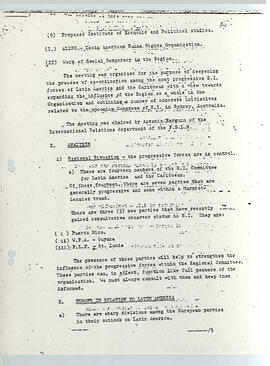 Informe sobre una reunión secreta dela Sección regional de la Internacional Socialista, efectuado en managua del 6 al 7 de enero de 1983 (9)