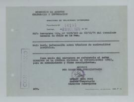 [Memorandum N°16193 - Ministerio de Relaciones Exteriores - Dirección de Asuntos Culturales e Información]