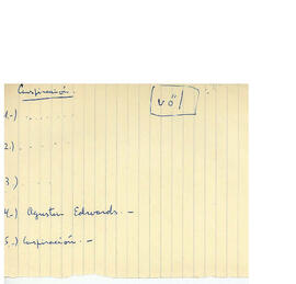 Notas manuscritos de listados de responsables de violaciones o, los derechos humanos de acuerdo a la calificación delictual. (24)