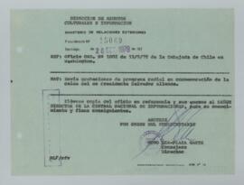 [Memorandum N°15069 - Ministerio de Relaciones Exteriores - Dirección de Asuntos Culturales e Información]