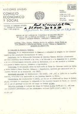 Estudio de los informes de violaciones de derechos humanos con particular referencia a la tortura y otros tratos o castigos crueles, inhumanos o degradantes. (1)