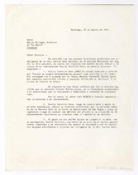 Sr. Emilio Filippi, Director Diario "La Epoca"