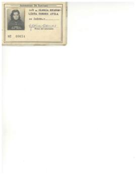 Carnet Comité de Cooperación para la Paz 1974