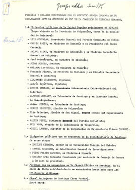 Personas y lugares mencionados por el ministro Sergio Insunza en su declaración ante el grupo ad hoc de la comisión de derechos humanos. (1)