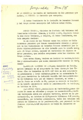 En lo principal: Se reciba el testimonio de las personas que indica. AL OTROSI: la denuncia que acompaña… (1)