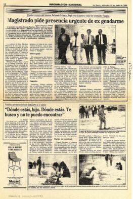 "Magistrado pide presencia urgente de ex-gendarme."