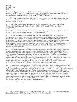 Study of reported violations of human rights in Chile, with particular reference to torture and other cruel, inhuman or degrading treatment or punishment (2)