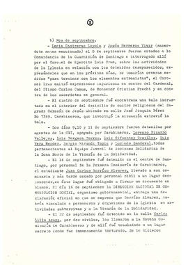 Memorándum acerca de las violaciones a los derechos humanos en Chile en diferentes campos de acción hasta el último año (7)