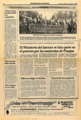 El Ministerio del Interior se hizo parte en el proceso por las osamentas de Pisagua."