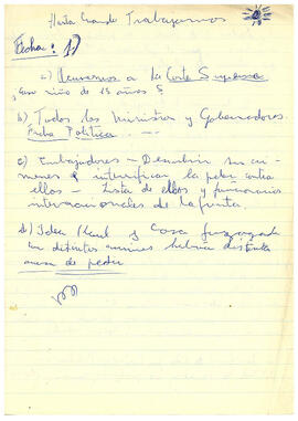 Notas manuscritas sobre el método de elaboración de las fichas de los responsables de violaciones de los derechos humanos en Chile (3)