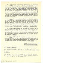 Resolución aprobada por la Asamblea General. Comisión internacional investigadora de los Crímenes de la junta militar en Chile (3)