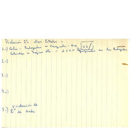Notas manuscritos de listados de responsables de violaciones o, los derechos humanos de acuerdo a la calificación delictual. (2)