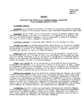 Estudio de los informes de violaciones de los derechos humanos en Chile, con particular referencia a la tortura y otros tratos o castigos crueles, inhumanos o degradantes (resolución 8 (XXVII) de la Subcomisión de Prevención de Discriminaciones y Protecci