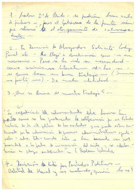 Notas manuscritas sobre el método de elaboración de las fichas de los responsables de violaciones de los derechos humanos en Chile (4)