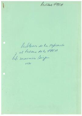 Informe del Profesor Mauricio Birgin sobre los problemas de la represión y el proceso de la F.A.Ch