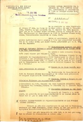 Solicitud del Senador Raúl Ampuero sobre vía conferencia de Comandantes en Jefe de Fuerzas Aéreas Americanas