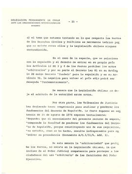 Estudio de los informes de violaciones de derechos humanos en chile, con particular referencia a la tortura y otros tratos o castigos crueles, inhumanos o degradantes. Nota de la Secretaría (23)