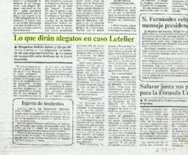 Lo que dirán alegatos en caso Letelier