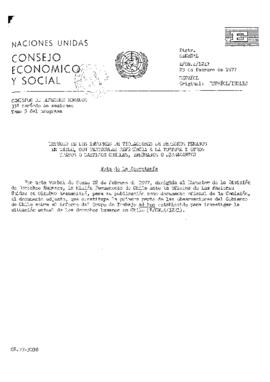 Estudio de los informes de violaciones de derechos humanos en Chile, con particular referencia a la tortura y otros tratos o castigos crueles, inhumanos o degradantes (1)