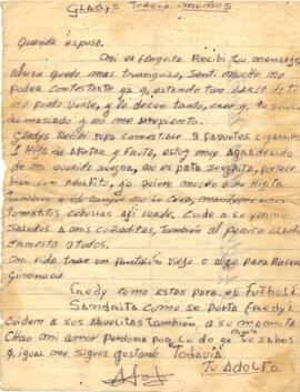 Querida Esposa: Mi ex flaquita, recibí tu mensaje. Ahora quedo más tranquilo. Sentí mucho no poder contestarte ya que estando tan cerca de ti no puedo verte…