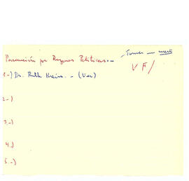 Notas manuscritos de listados de responsables de violaciones o, los derechos humanos de acuerdo a la calificación delictual. (5)