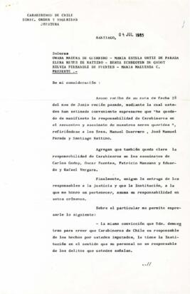 Sras. Owana Madera de Guerrero, María Estela Ortiz de Parada, Elene Reyes de Nattino...