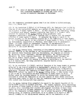 Study of reported violations of human rights in Chile, with particular reference to torture and other cruel, inhuman or degrading treatment or punishment (1)