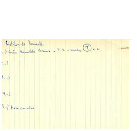 Notas manuscritos de listados de responsables de violaciones o, los derechos humanos de acuerdo a la calificación delictual. (22)