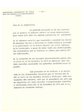 Estudio de los informes de violaciones de derechos humanos en chile, con particular referencia a la tortura y otros tratos o castigos crueles, inhumanos o degradantes. Nota de la Secretaría (22)