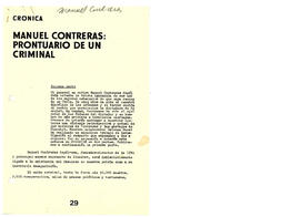 Manuel Contreras: prontuario de un criminal (1)