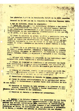 Comisión de derechos humanos de la Naciones Unidas: ¡La más enérgica condena al régimen de Augusto Pinochet! (8)