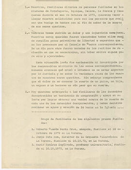 A los familiares de los detenidos desaparecidos y a la opinión pública nacional (1)