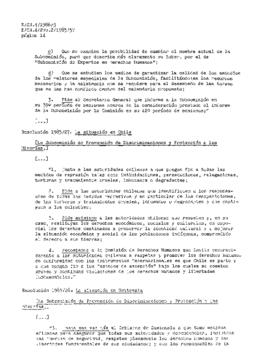 Informe de la Subcomisión de prevención de discriminaciones y protección a las minorías sobre su 38º periodo de sesiones (1)