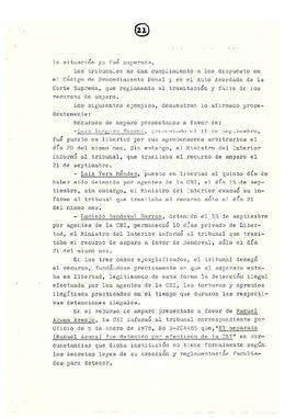 Memorándum acerca de las violaciones a los derechos humanos en Chile en diferentes campos de acción hasta el último año (24)