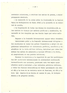 Señor Presidente, Estimados miembros de la Comisión Internacional, Señoras y señores, Queridos compañeros. (12)