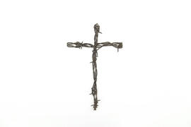 Cruz de alambre púa