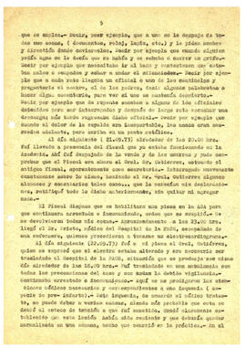 Texto in extenso del manuscrito dejado por el Gral. Bachelet sobre su detención, los interrogatorios, las calumnias y las torturas a que fue sometido entre el 11.9.73 y el 12.12.73. (6)