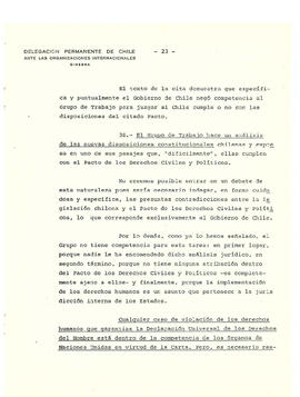 Estudio de los informes de violaciones de derechos humanos en chile, con particular referencia a la tortura y otros tratos o castigos crueles, inhumanos o degradantes. Nota de la Secretaría (25)