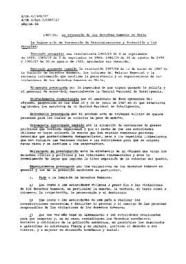Informe de la Subcomisión de prevención de discriminaciones y protección a las minorías sobre su 39º periodo de sesiones (1)