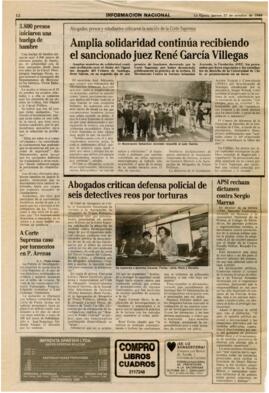 Amplia solidaridad continúa recibiendo el sancionado juez René García Villegas