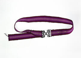 Cinturón tejido fucsia