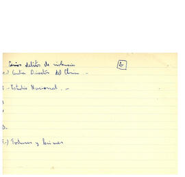 Notas manuscritos de listados de responsables de violaciones o, los derechos humanos de acuerdo a la calificación delictual. (25)